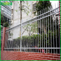 2-Rail flat top powder coated zinc steel fence for sale